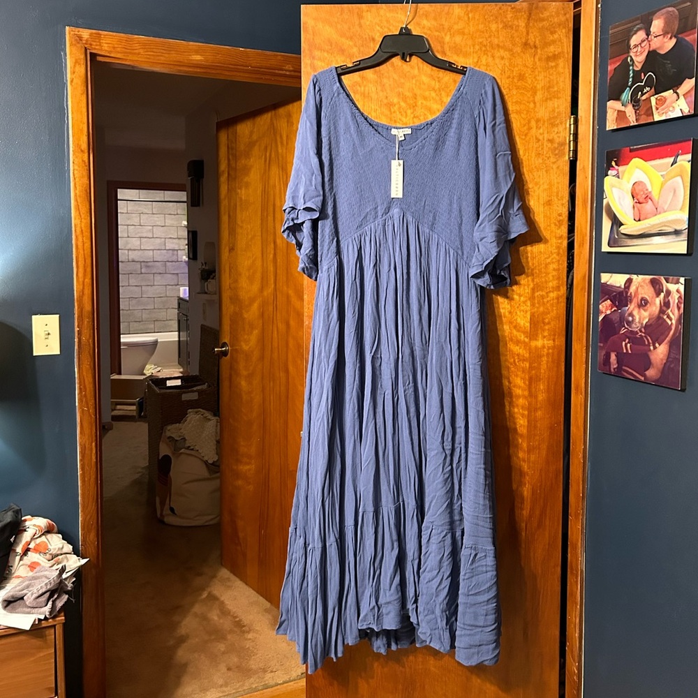 Baltic Born Felicity Smoked Dress, Blue